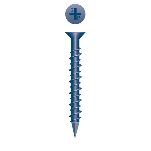 #3/16 Strong-Point Flat Head 3/16 x 2-1/4, PH, Hi-Low, Blue Ceramic Finish