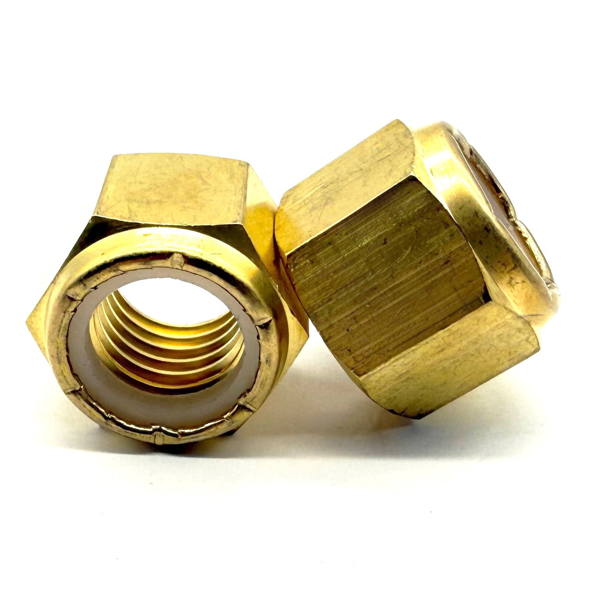 7/8"-9 Brass Nylon Insert Locknut