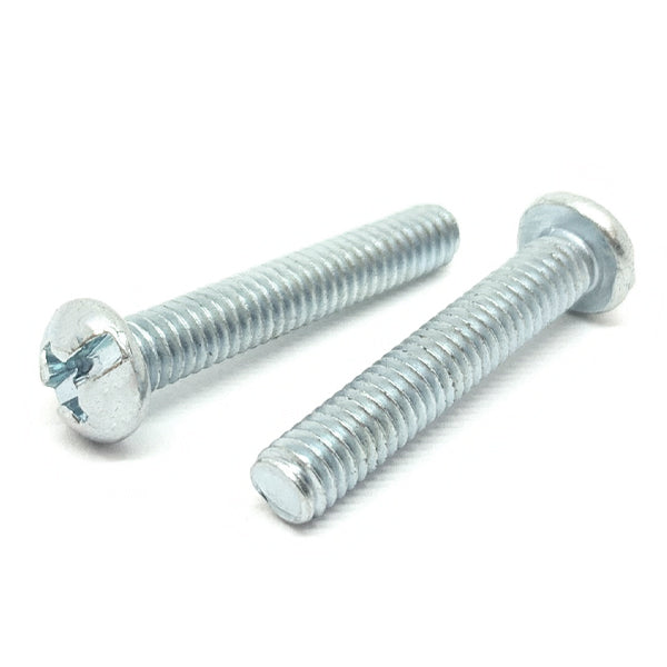 #10-24x3-1/2" Combo Round Head Machine Screws Steel Zinc