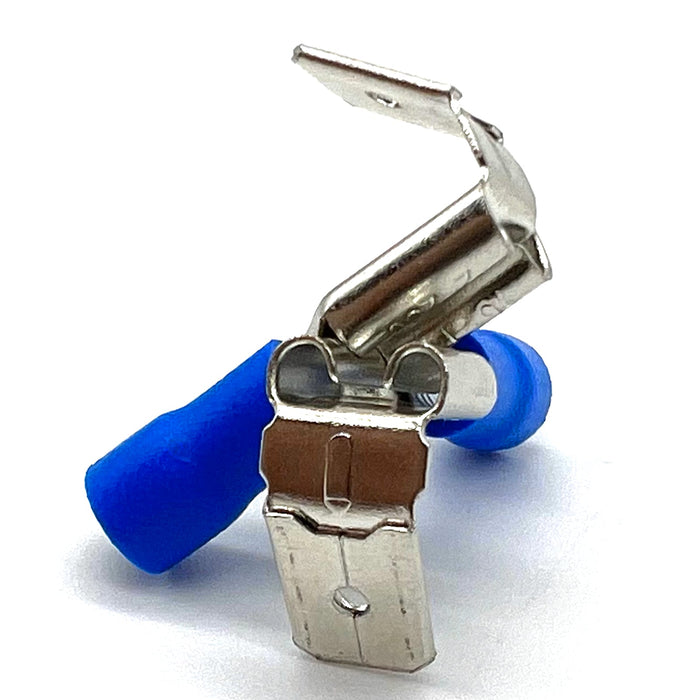 Blue PVC/Vinyl Piggy Back Crimp Connector, AWG 16-14