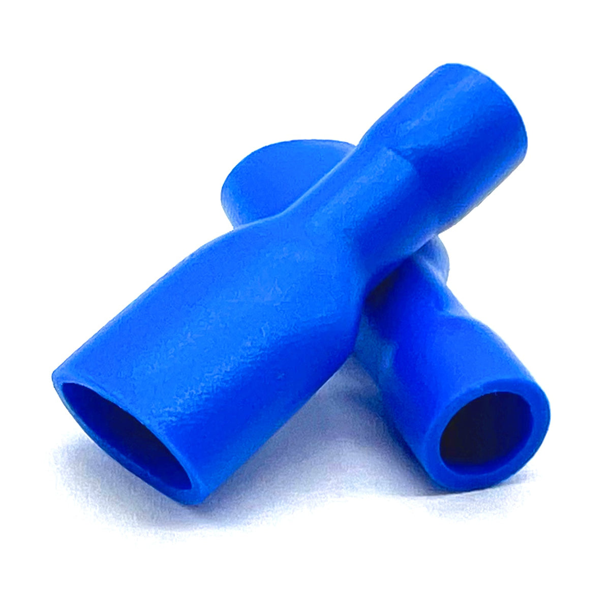 Blue PVC/Vinyl Female Spade Fully Insulated Crimp Connector, AWG 16-14