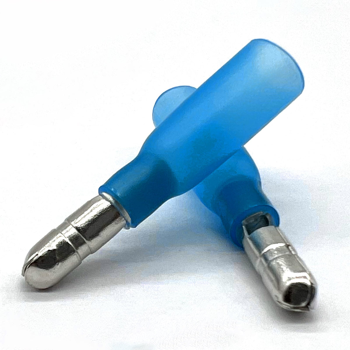 Blue Heat Shrink Marine Grade Male Bullet Connectors, AWG 16-14
