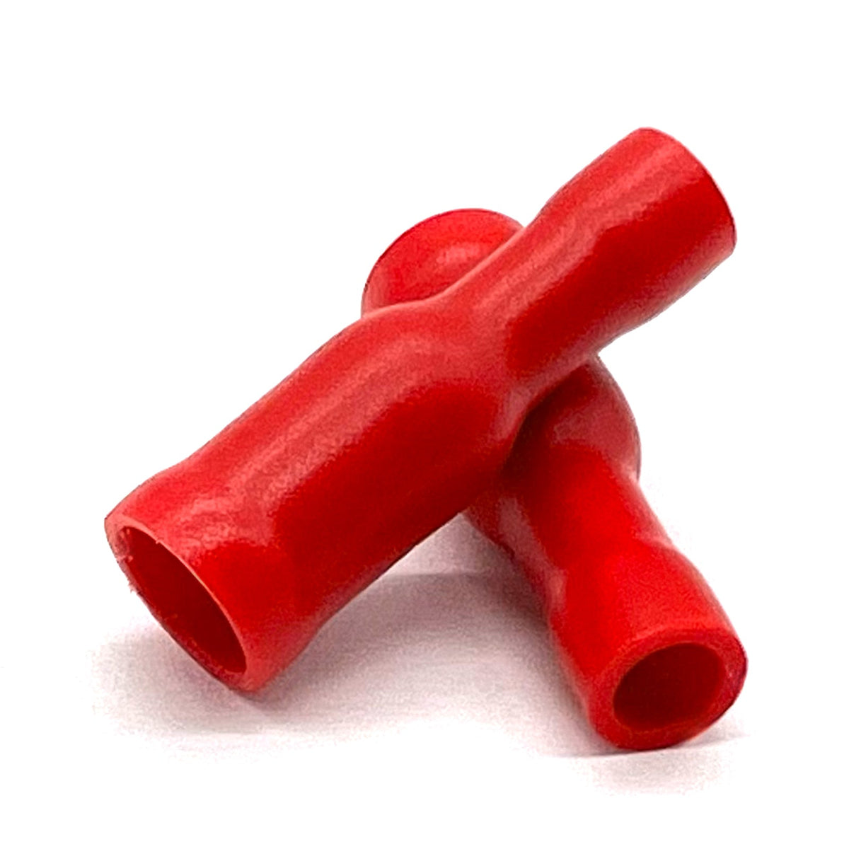 Red PVC/Vinyl Female Fully Insulated Bullet Crimp Connector, AWG 22-18