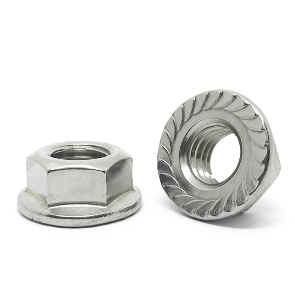 M8-1.25 A4-70 Stainless Steel Serrated Hex Flange Nut
