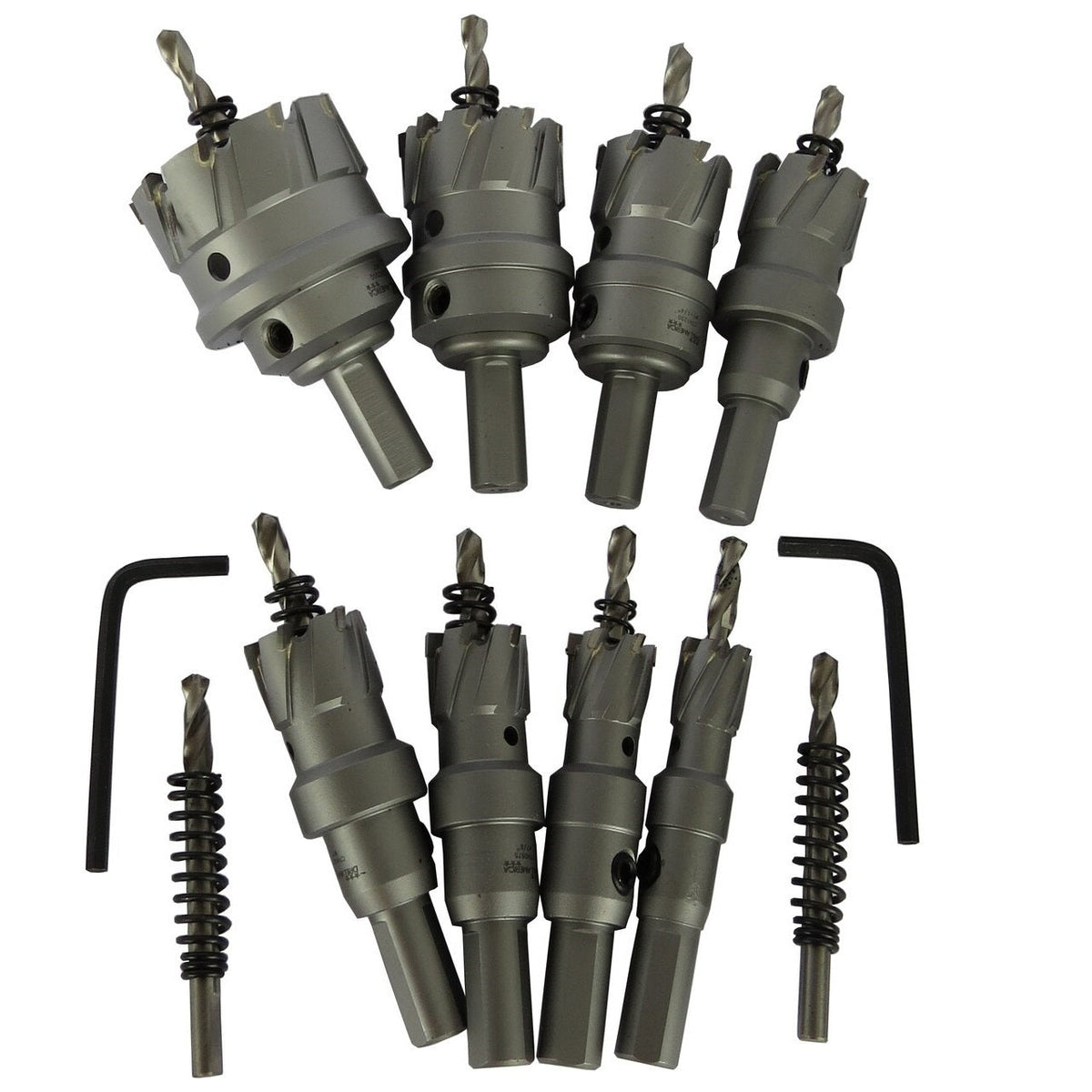 8 Piece Carbide Tipped Hole Cutter Set with 1" Depth of Cut