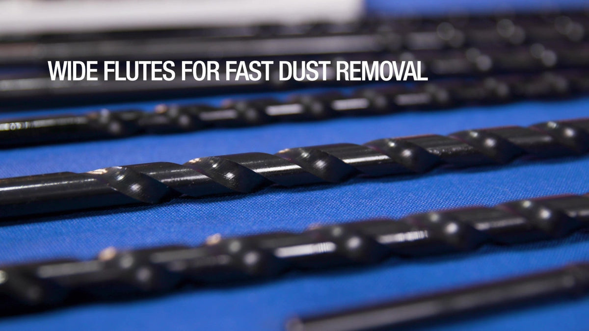 3/16" - 1/2" x 6" 5 Piece Carbide Tipped Masonry Drill Bit Set