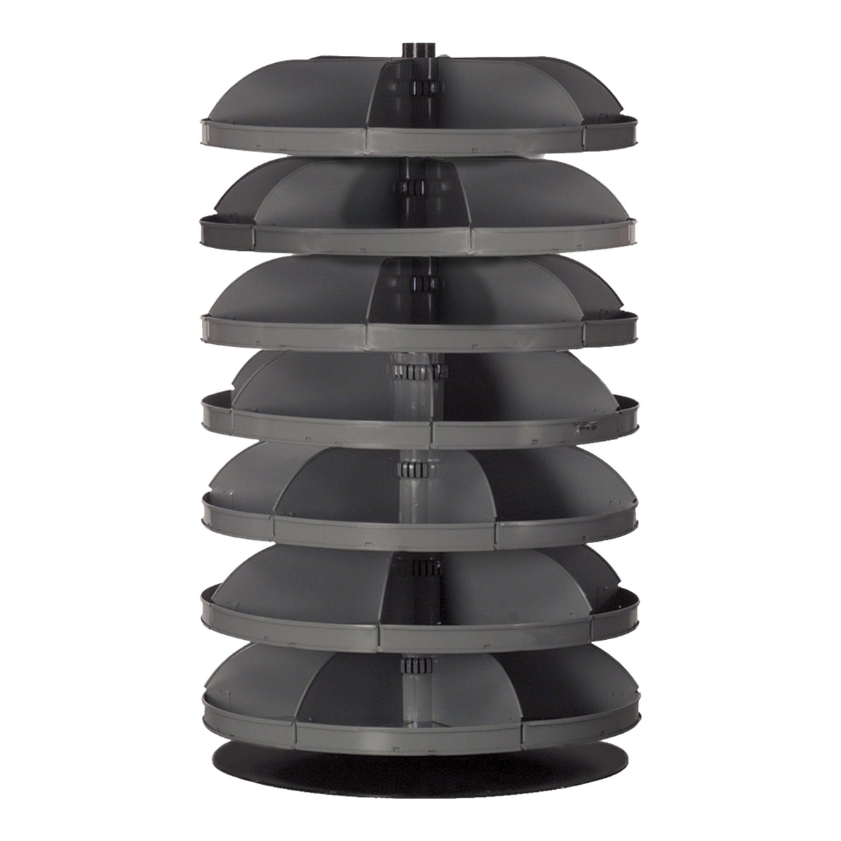 28" Metal Revolving Rotabin with 7 Shelves