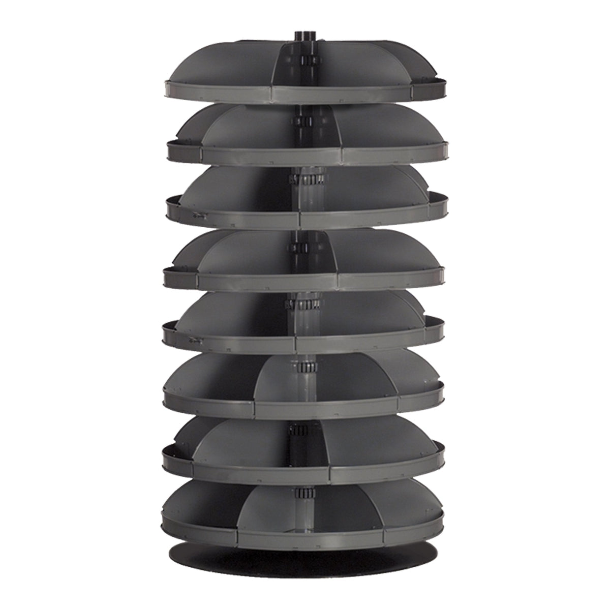 34" Metal Revolving Rotabin with 8 Shelves