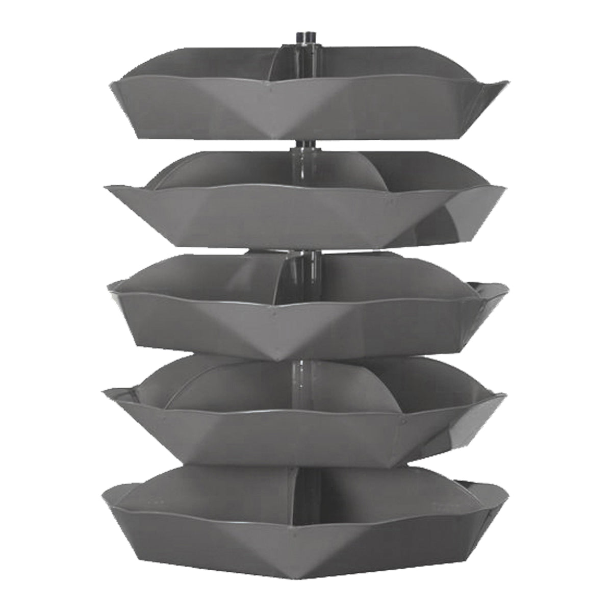 44" Metal Revolving Rotabin with 24 Compartments