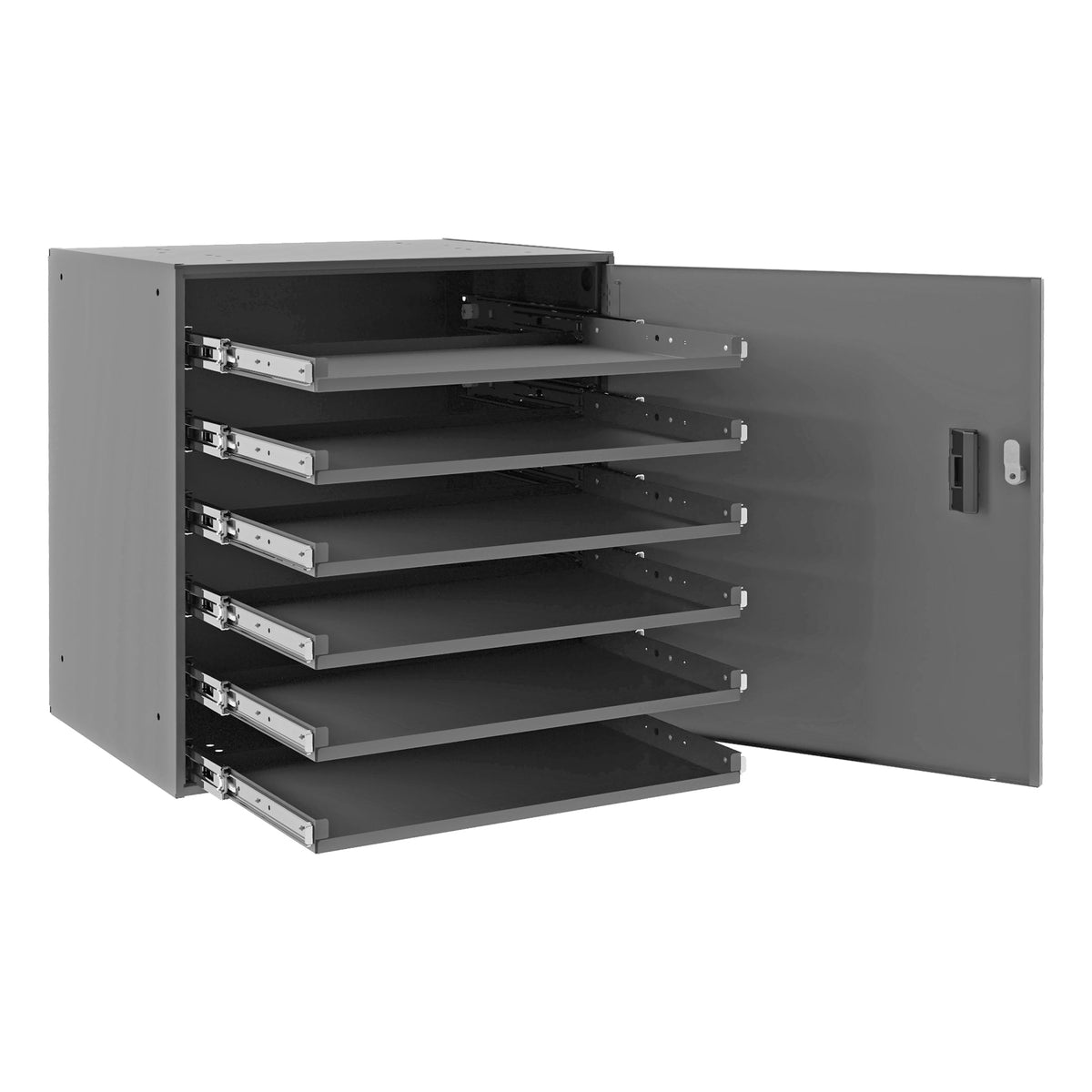 6 Bearing Slide Large Metal Storage Rack Cabinet with Locking Door