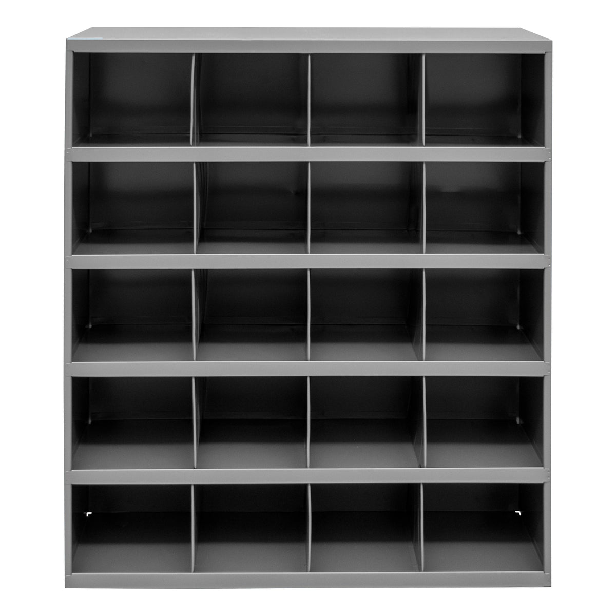 20 Hole Metal Divider Bin 12" Deep