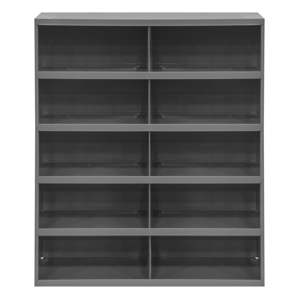 10 Hole Metal Divider Bin 12" Deep