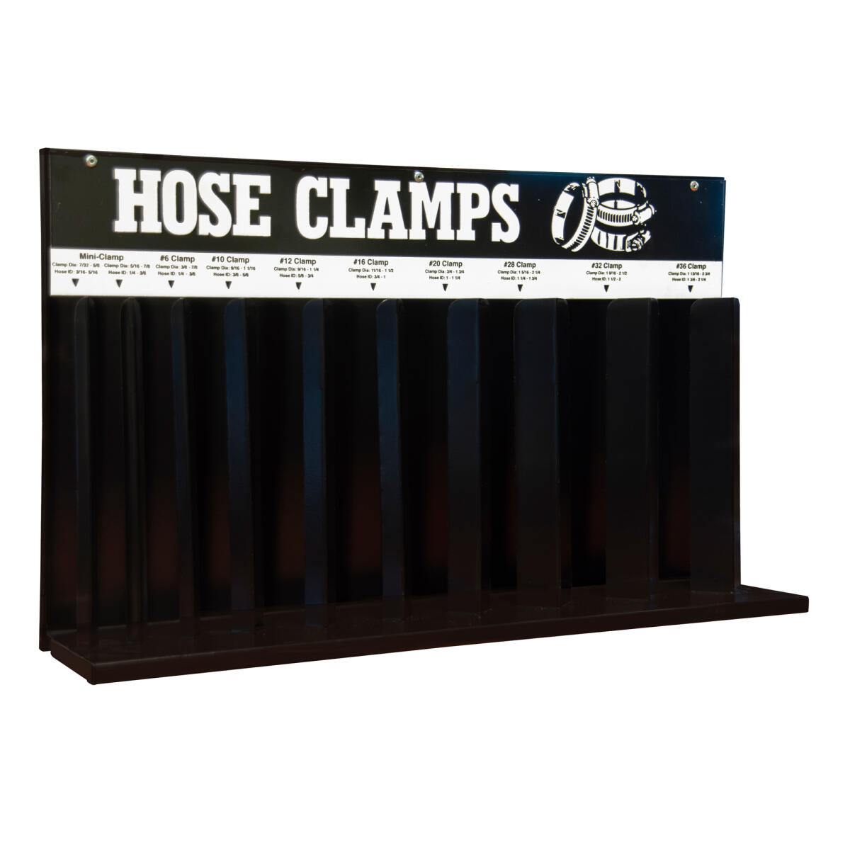 10 Loop Metal Hose Clamp Rack