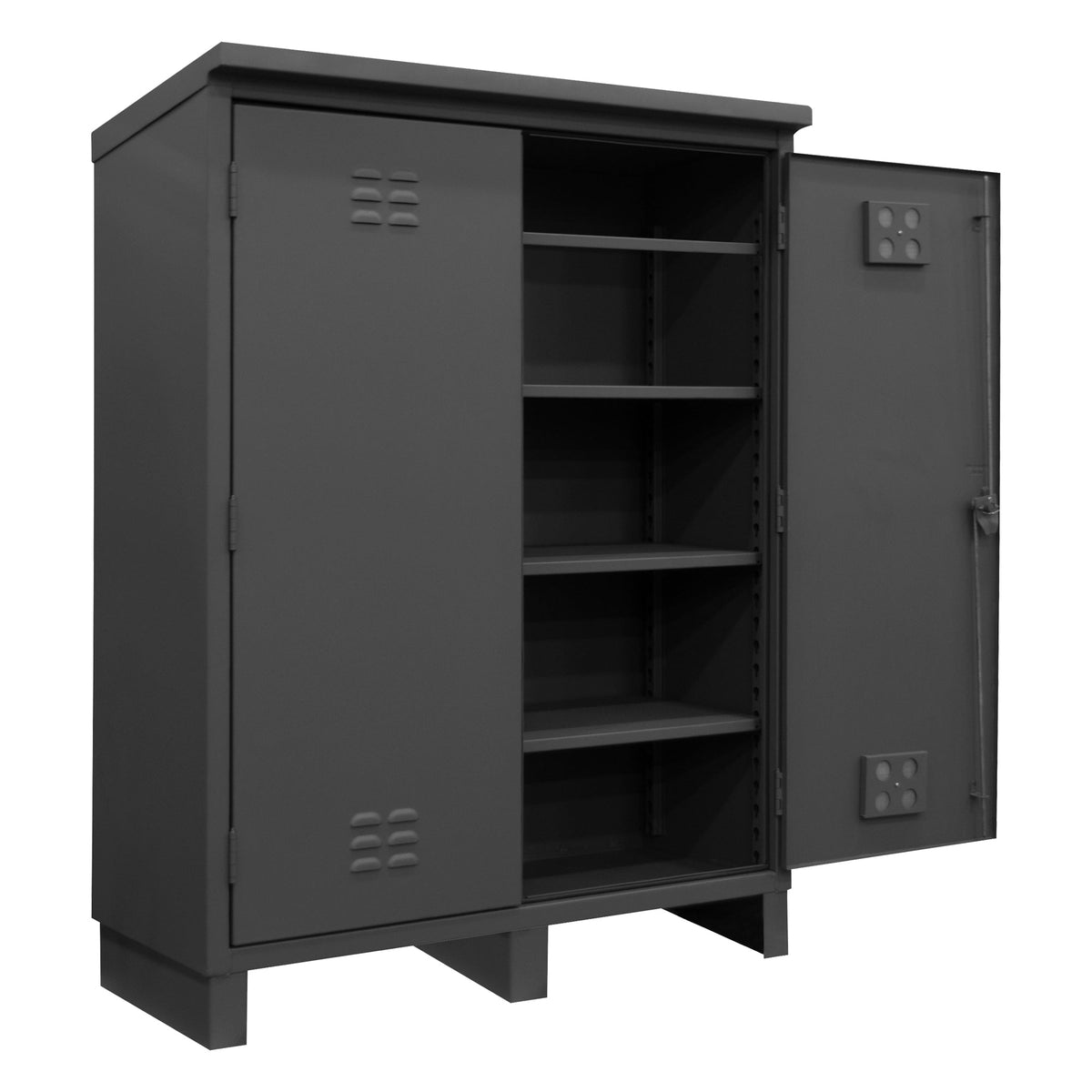 Outdoor Storage Cabinet with 4 Shelves - 60" Wide