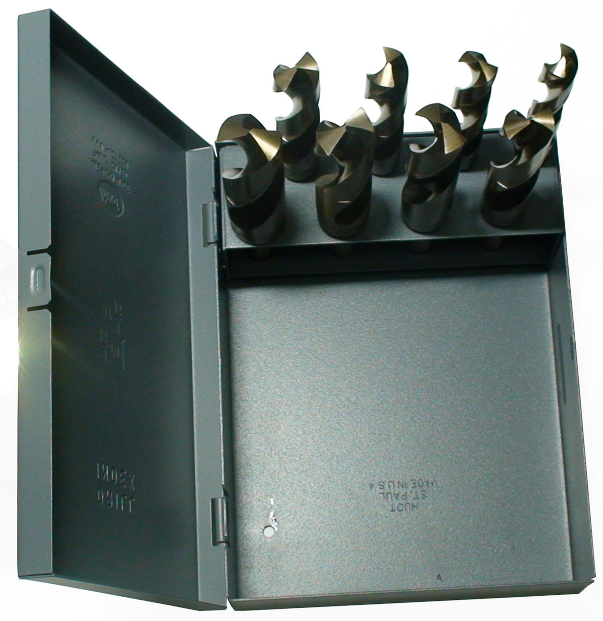 8 Piece Cobalt Drill Bit Set with Reduced 1/2" Shank, 9/16" - 1", DWDCO