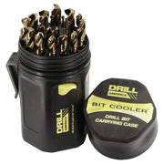 29 Piece Cobalt Jobber Length Drill Bit Set, 1/16" - 1/2", Round Bit Cooler Case, DWDCO Series