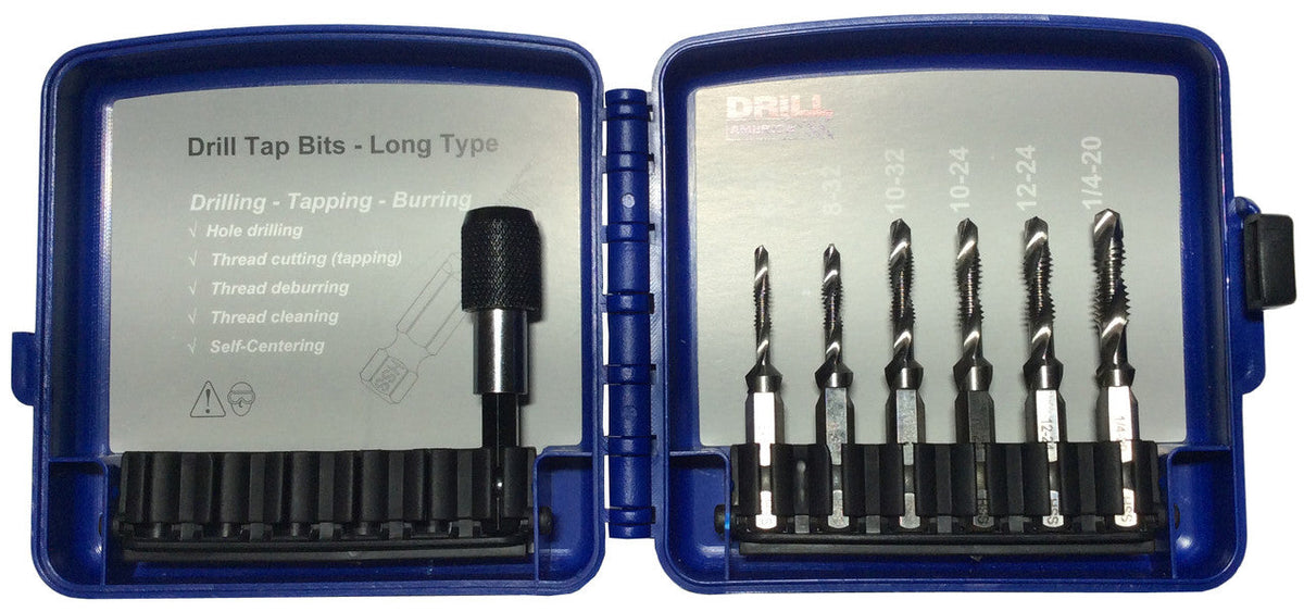 6 Piece HSS Combined Drill Bit & Tap (Drap) Set