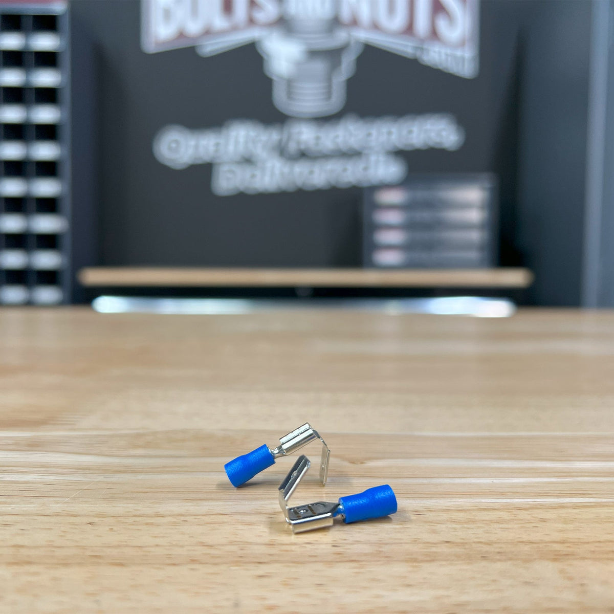 Blue PVC/Vinyl Piggy Back Crimp Connector, AWG 16-14