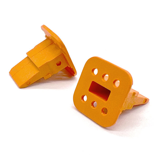 6 Pin Orange Wedgelock for DT Water Proof Connector Plug, Male