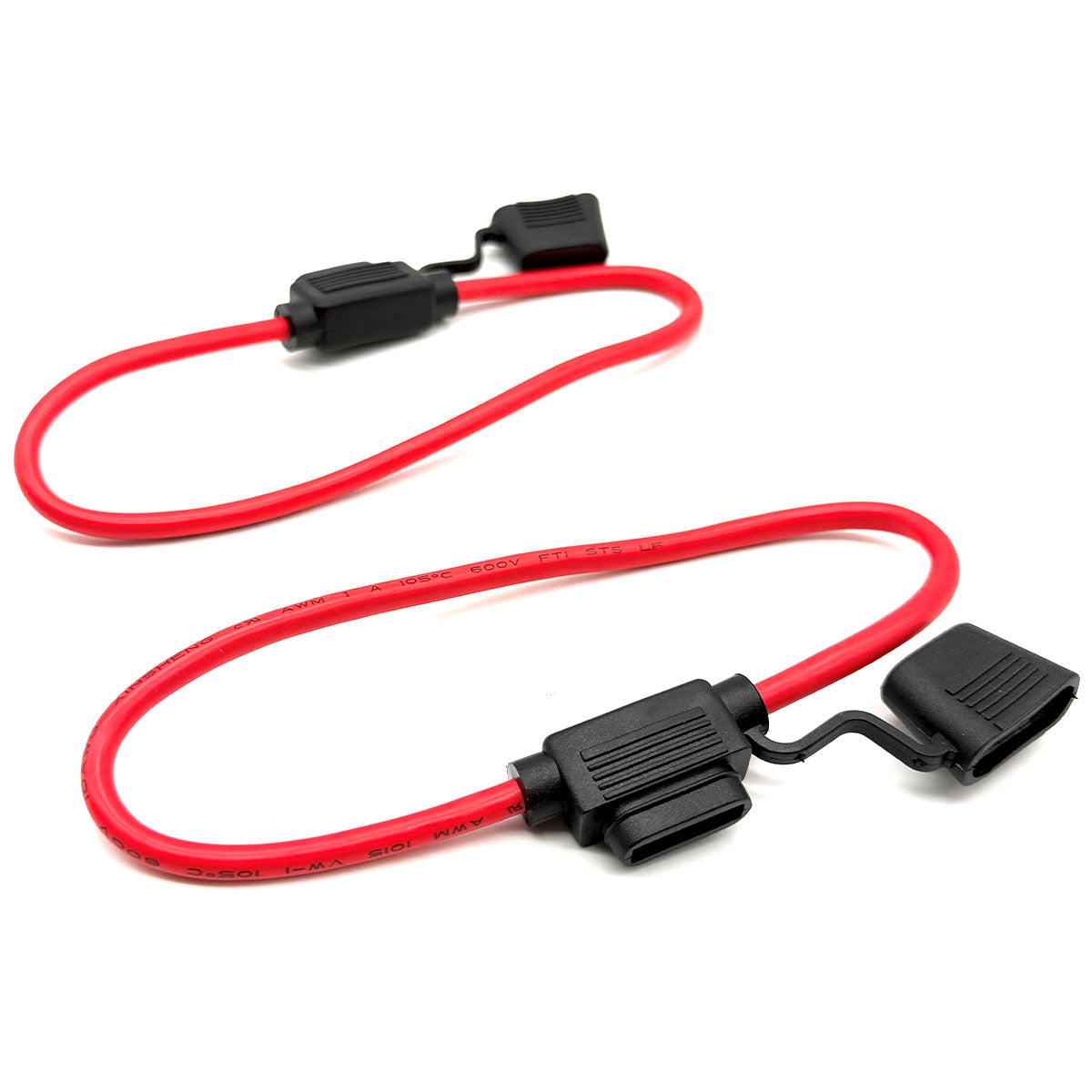 13.5" Inline Standard Blade Fuse Holder Dust/Water Resistant 10AWG