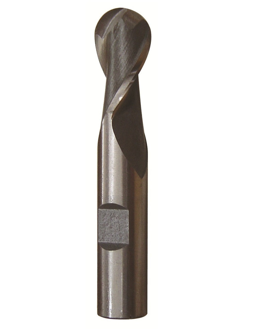 1-1/8" X 1" HSS 2 Flute Single End Ball End Mill