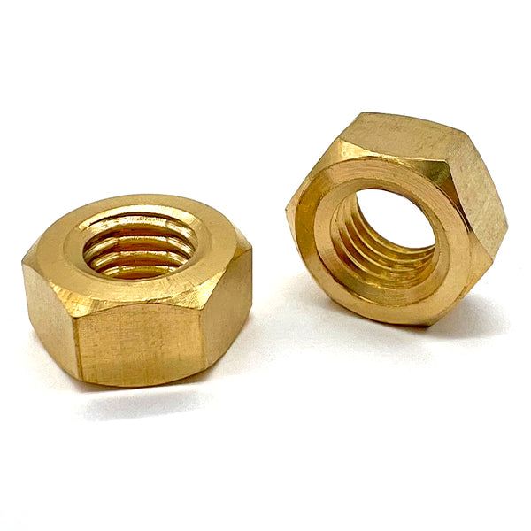 M10-1.5 Brass Finished Hex Nuts