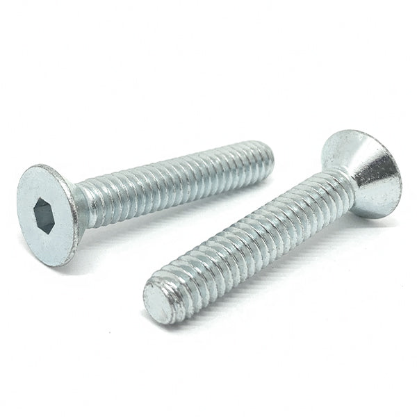 #10-24x1-1/2" Alloy Flat Head Socket Cap Screws Zinc Clear