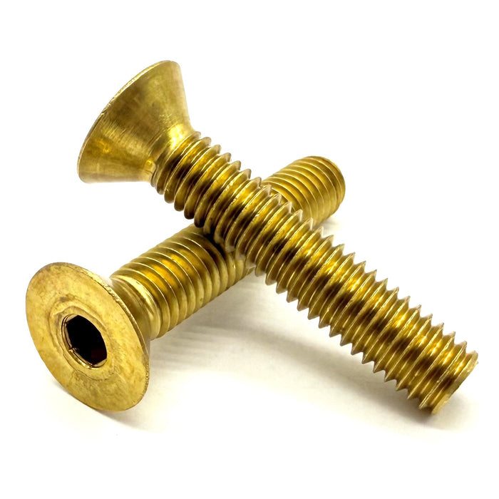 1/4"-20x3/4" Brass Flat Head Socket Cap Screw