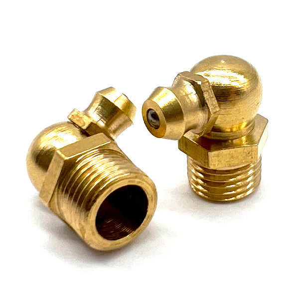 M10-1.0 Zerks Grease Fitting 90 Degree Hydraulic Brass