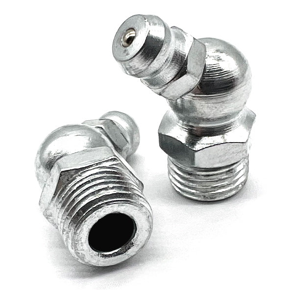 1/8"-27 Zerks Grease Fitting 45 Degree Steel Zinc