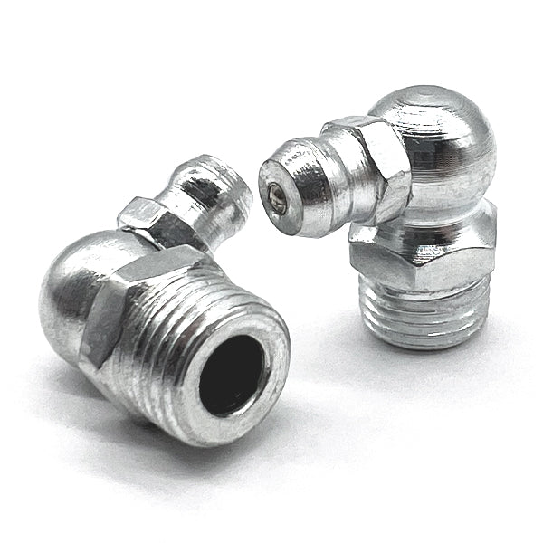 1/4"-28 Zerks Grease Fitting 90 Degree Steel Zinc