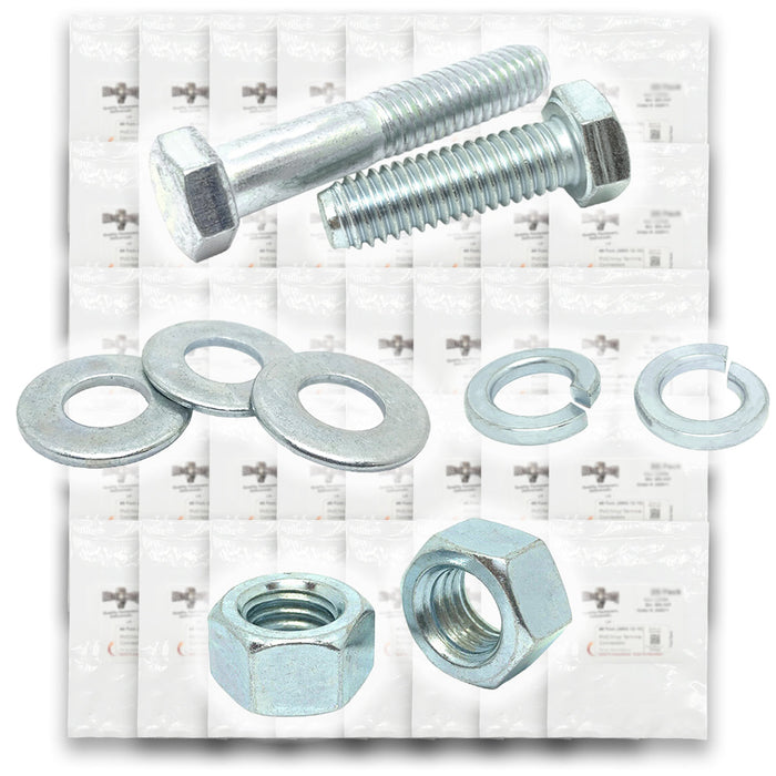 7/16"-20 Fine Grade 5 Hex Cap Screws, Nuts, & Washers - 527 PCS
