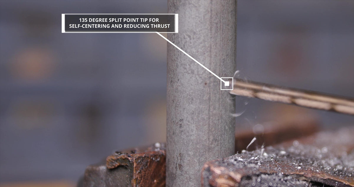 5/16" Stepped Point Cobalt Drill Bit with 3-Flat Shank