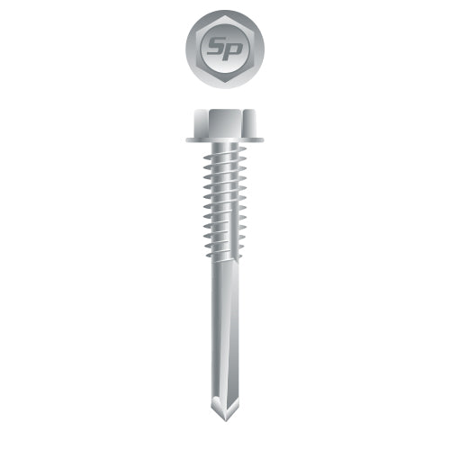 #12 Strong-Point Hex Washer Head 12-24 x 3, Strong-Shield