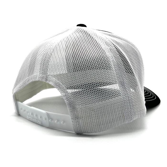 Black & White BoltsandNuts.com Adjustable White Patch Logo Hat