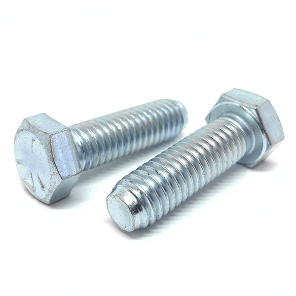 5/8-18x1-3/4" Hex Cap Screws Grade 5 Bolts Zinc Clear