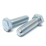 5/16-24x1-1/4" Hex Cap Screws Grade 5 Bolts Zinc Clear
