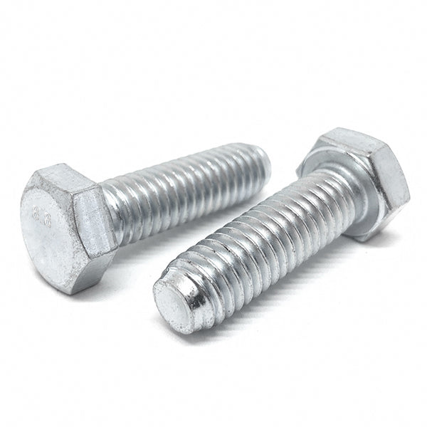 M6-1.00x50 Class 8.8 Full Thread Hex Cap Screws Zinc Clear