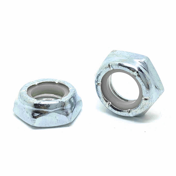 #10-32 Grade A Nylon Insert Hex Jam Nuts Zinc
