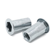 #10-32 UNC (.020-.130) Aluminum Hex Rivet Nut