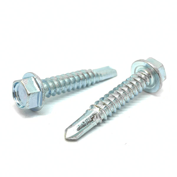 #10-16x1/2" Unslotted Hex Washer Head #3 Point Self Drilling Screws Zinc