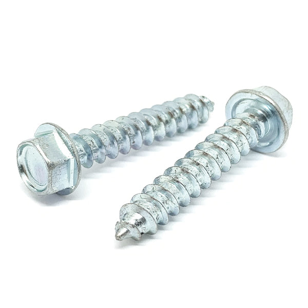 #14x2" Hex Washer Head Type AB Self Tapping Sheet Metal Screws Zinc