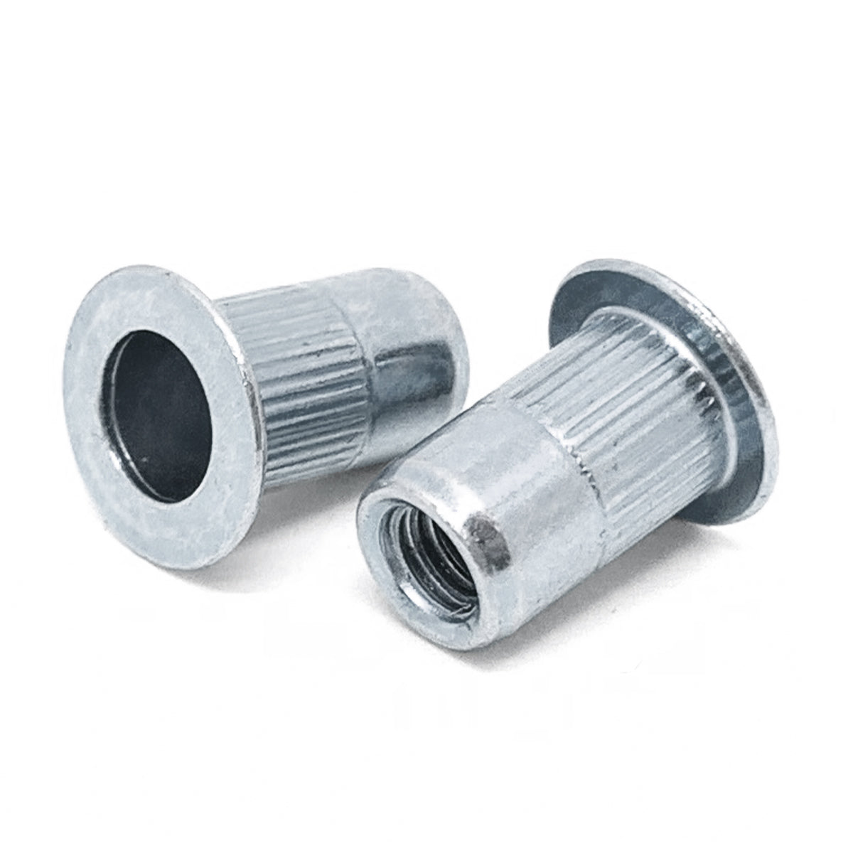 1/4-20 L (.165-.260) Aluminum Large Flange Knurled Body Rivet Nut