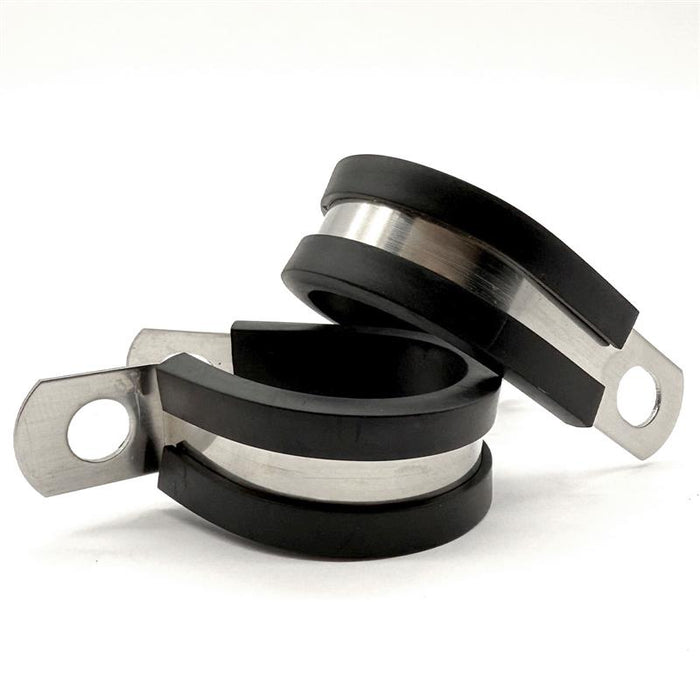 2" Stainless Steel Rubber Insulated Medium Duty Cable Clamp