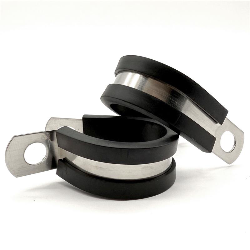 1-1/4" Stainless Steel Rubber Insulated Medium Duty Cable Clamp