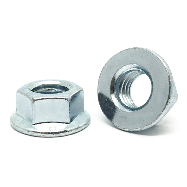 M12-1.25 Class 8 Hex Flange Nuts Zinc Clear