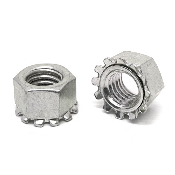 3/8"-16 Stainless Steel K Lock Keps Nuts