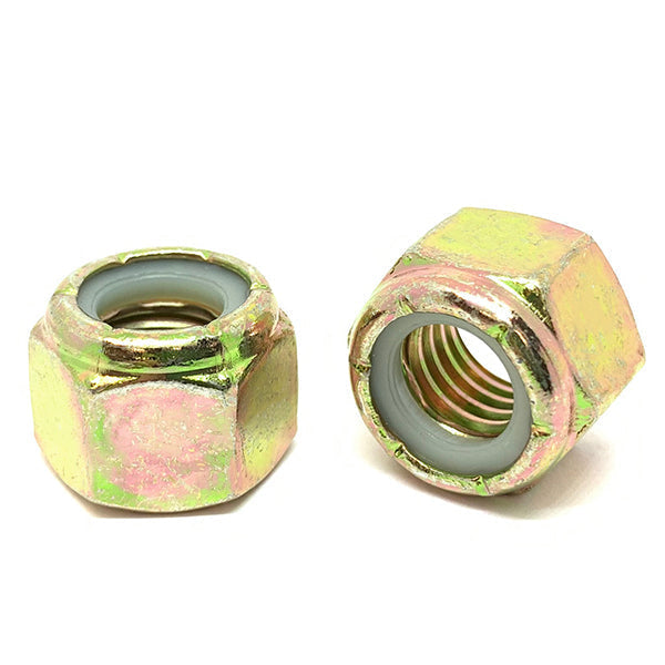 3/8"-16 Grade 8 Hex Nylon Insert Lock Nuts Zinc Yellow