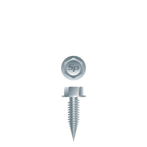 #8 Strong-Point Hex Washer Head 8-32 x 1/2, Fine, Zinc