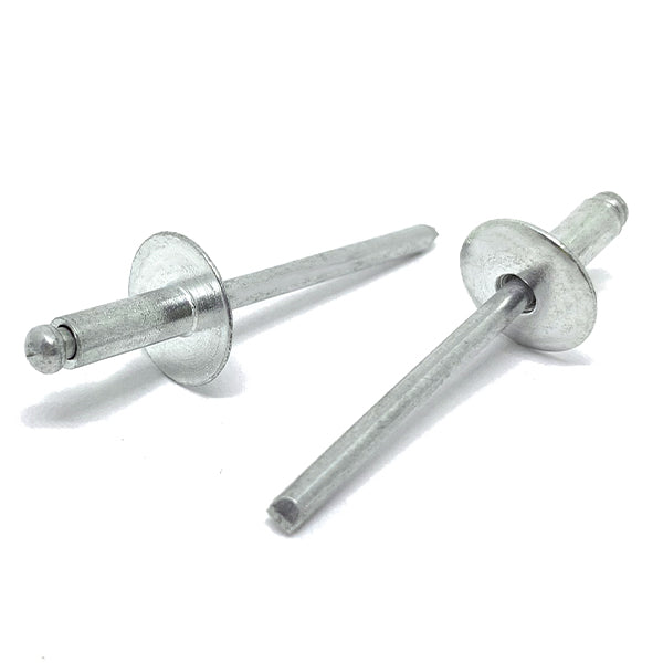 1/8" Dia 5/16"-3/8" (46)  Grip - Oversized Head Blind Rivets Aluminum/Aluminum Mandrel